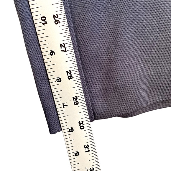 J. Jill Stretch Knit Pull On Straight Leg Pleat Pants, Slate Blue Large 236221 - Picture 8 of 12